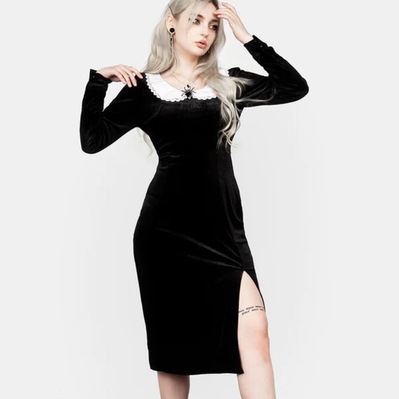 Disturbia Dresses & Skirts - UNGOLIANT LACE COLLAR MIDI DRESS